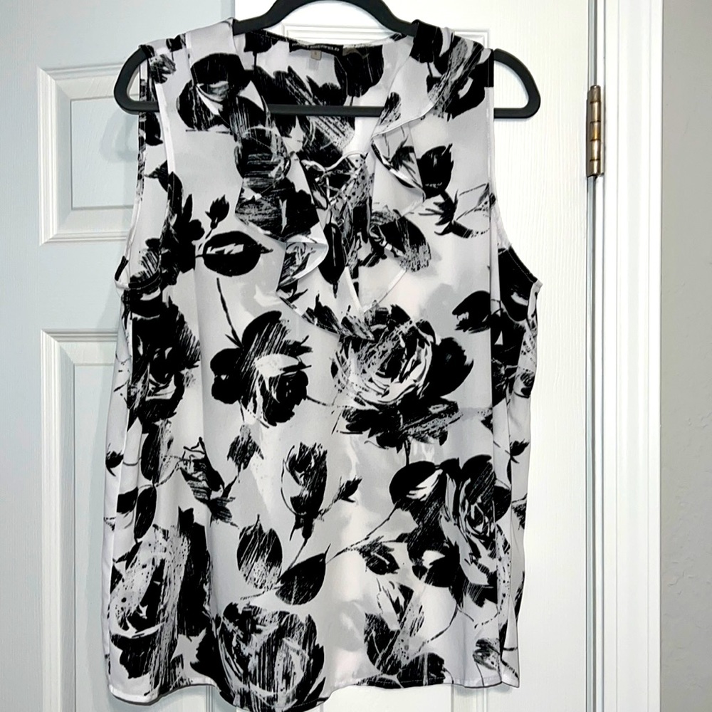 Karl Lagerfeld ruffle neck blouse